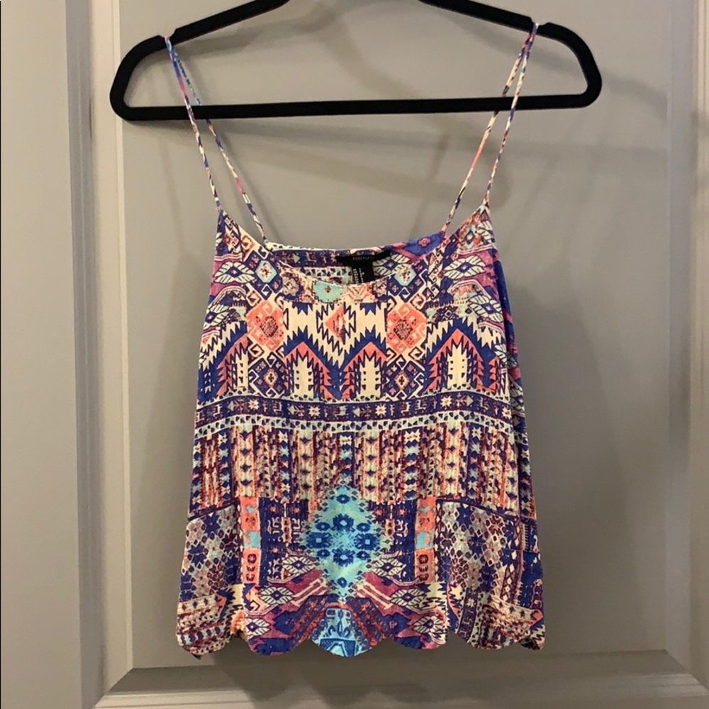 Spaghetti strap colorful tank top